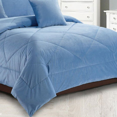 Carrington Chambray Blue Quilt Set by Georges Fine Linens