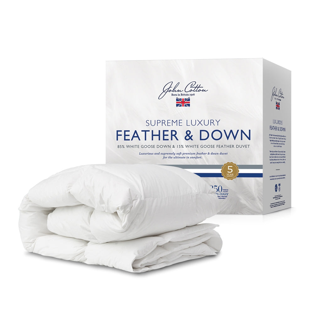 John Cotton Supreme Luxury 85/15 Goose Down & Feather Quilt